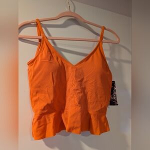 Kortni Jeane Orange Swim Top